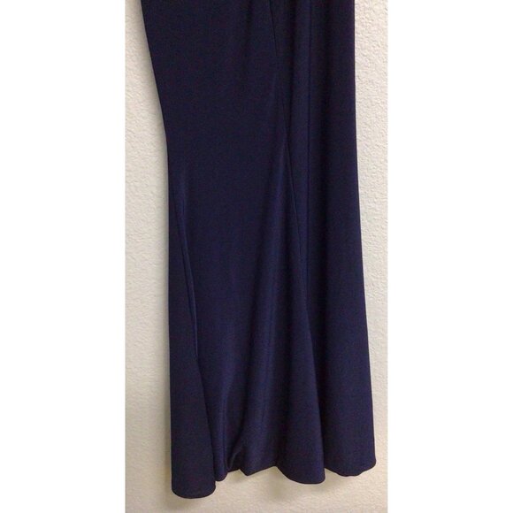 Club L NWT Blue Bardot Long Sleeve Maxi Dress Women’s Size 8 One Shoulder - Picture 4 of 8